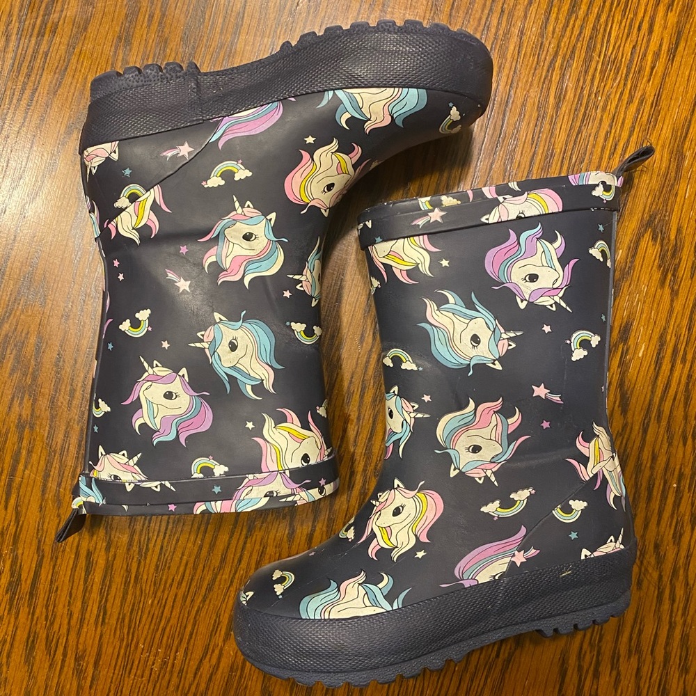 Unicorn little girls boots H&M 8 toddler